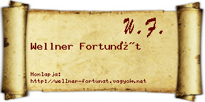 Wellner Fortunát névjegykártya